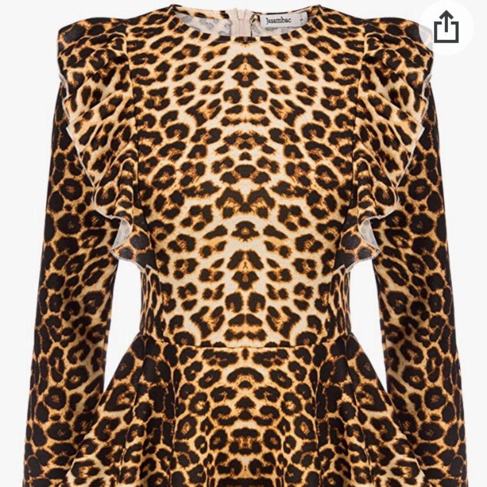Cute long sleeve leopard print peplum top. Never worn.